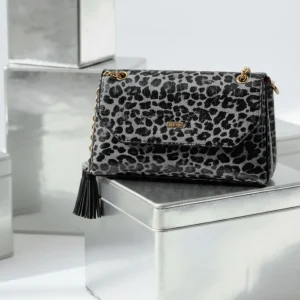 Bandolera Charol Leopardo Noco