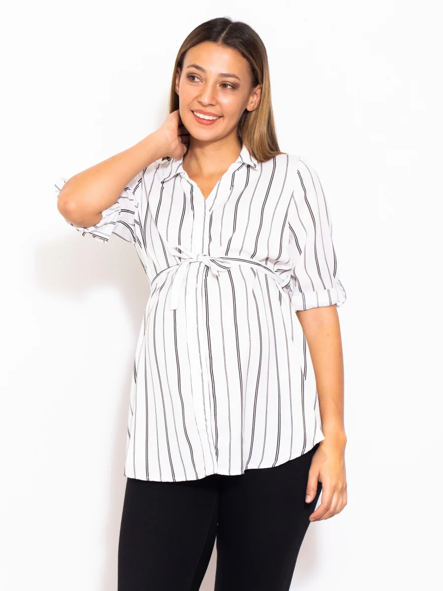 BLUSA DE EMBARAZO "DOUBLE LINES" - Imagen 2