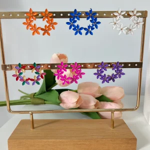 Pendientes triple flor