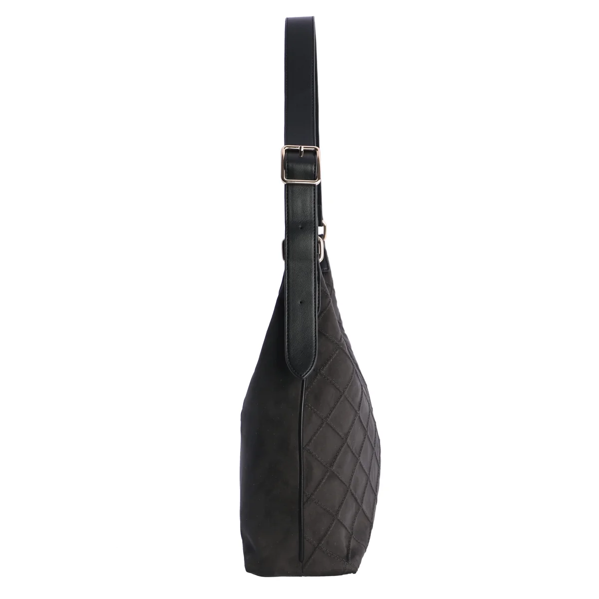 Bolso de Hombro bandolera Don Algodón Suede Negro - Imagen 7