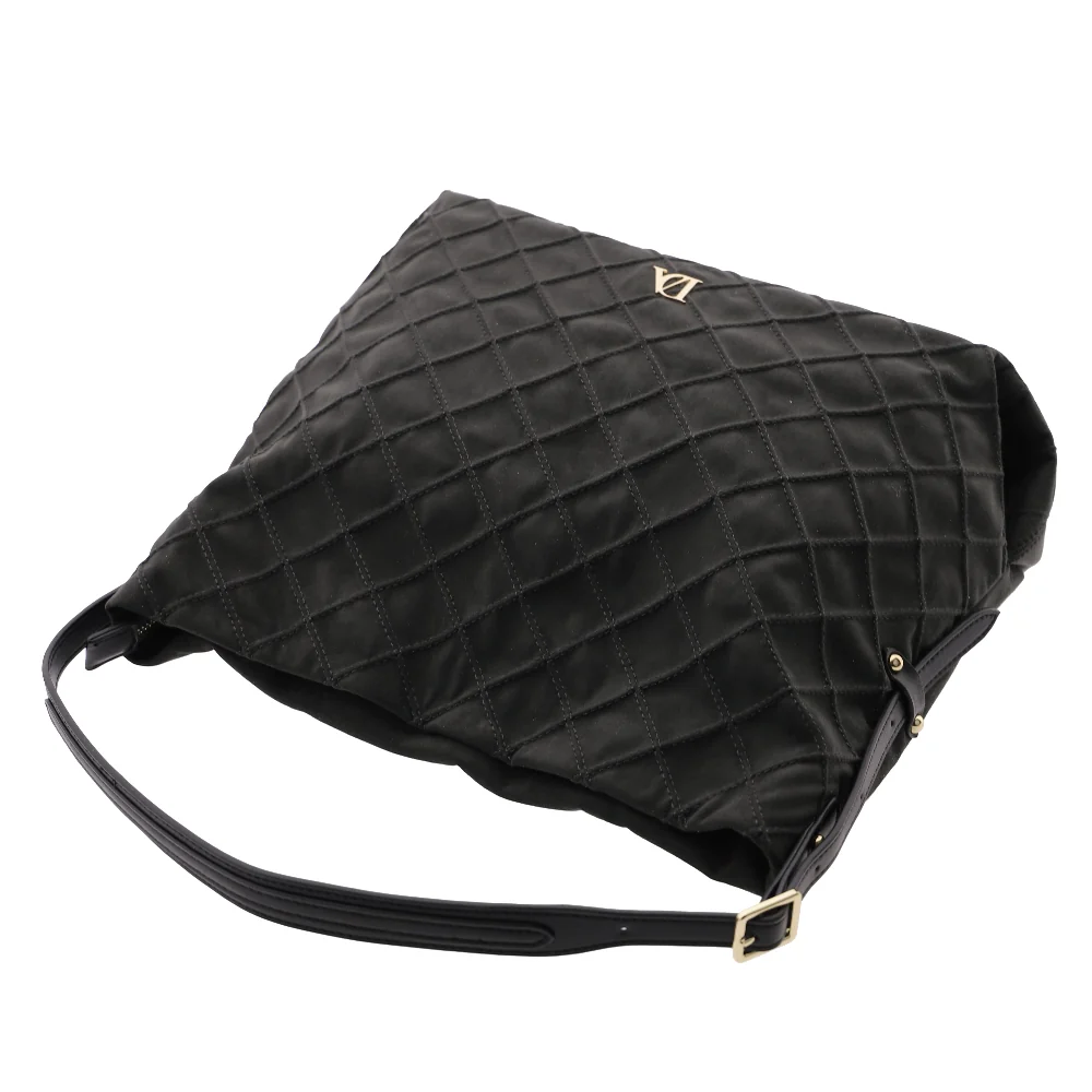 Bolso de Hombro Don Algodón Suede Negro - Imagen 5