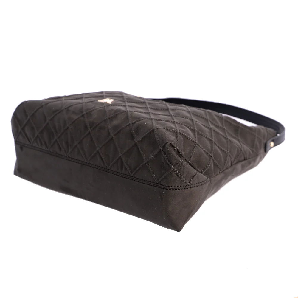 Bolso de Hombro Don Algodón Suede Negro - Imagen 7