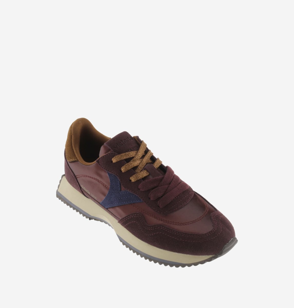 Deportiva Cosmos Nylon Metal y Serraje Burdeos Victoria - Imagen 3