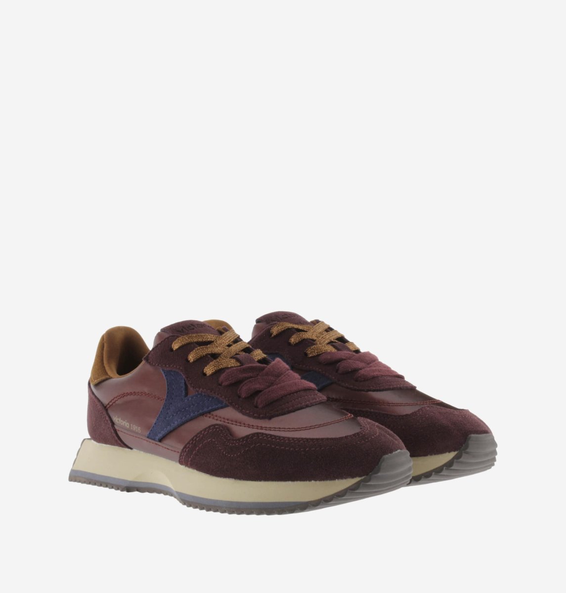 Deportiva Cosmos Nylon Metal y Serraje Burdeos Victoria - Imagen 6