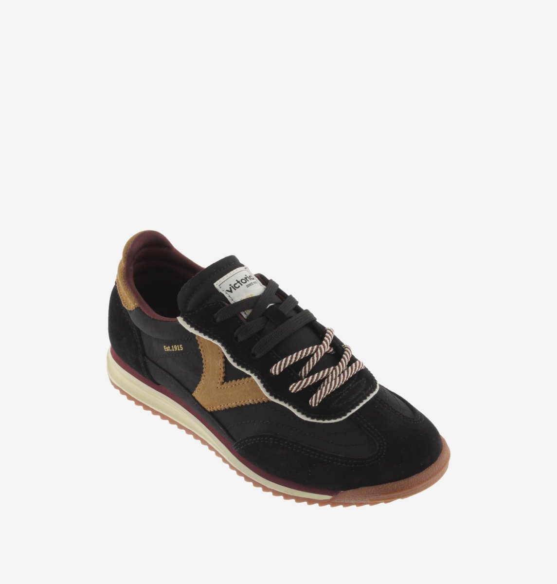 Deportiva Saturno Serraje y Nylon Negro Victoria - Imagen 3