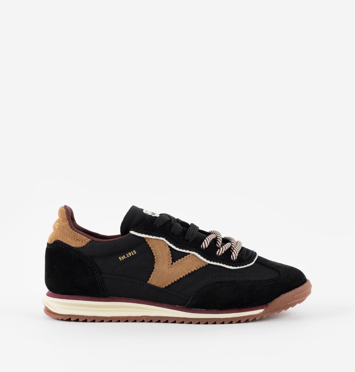 Deportiva Saturno Serraje y Nylon Negro Victoria