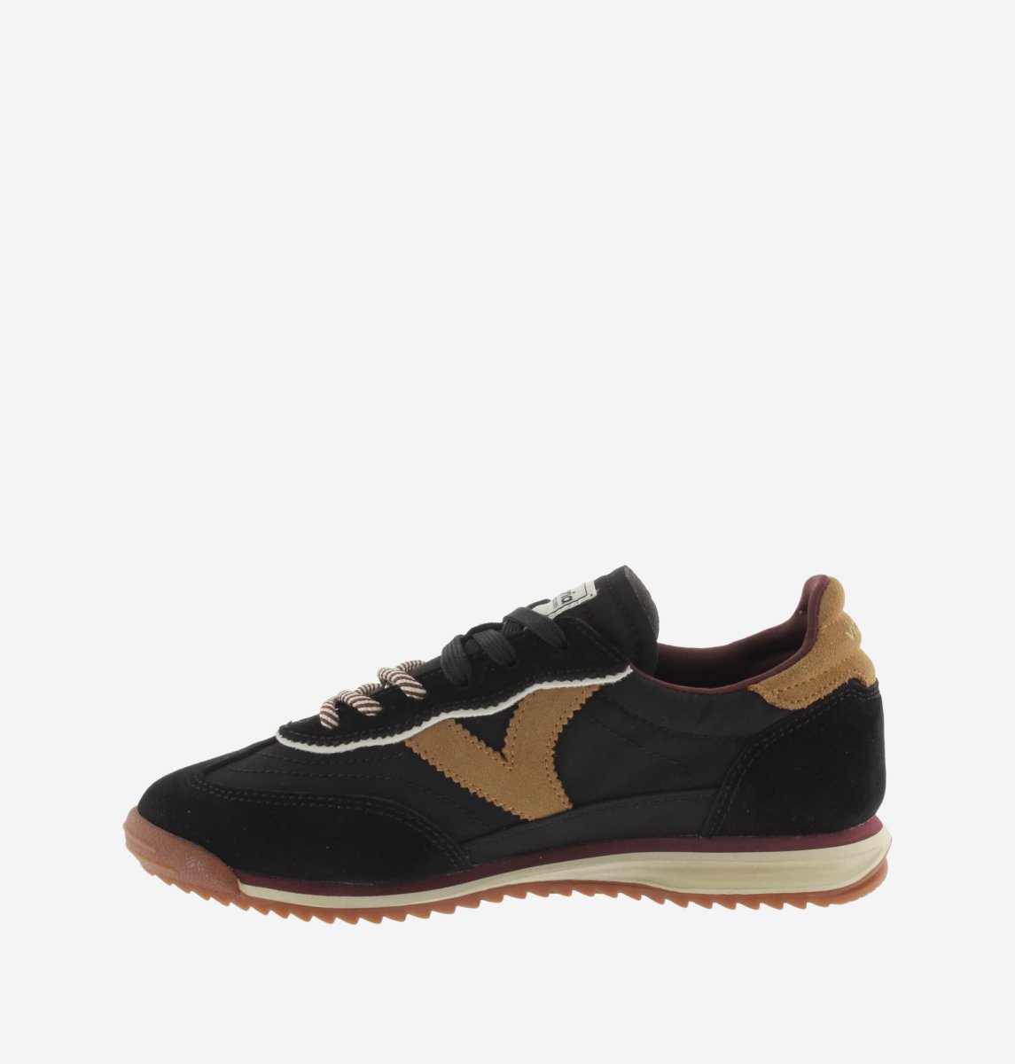 Deportiva Saturno Serraje y Nylon Negro Victoria - Imagen 4