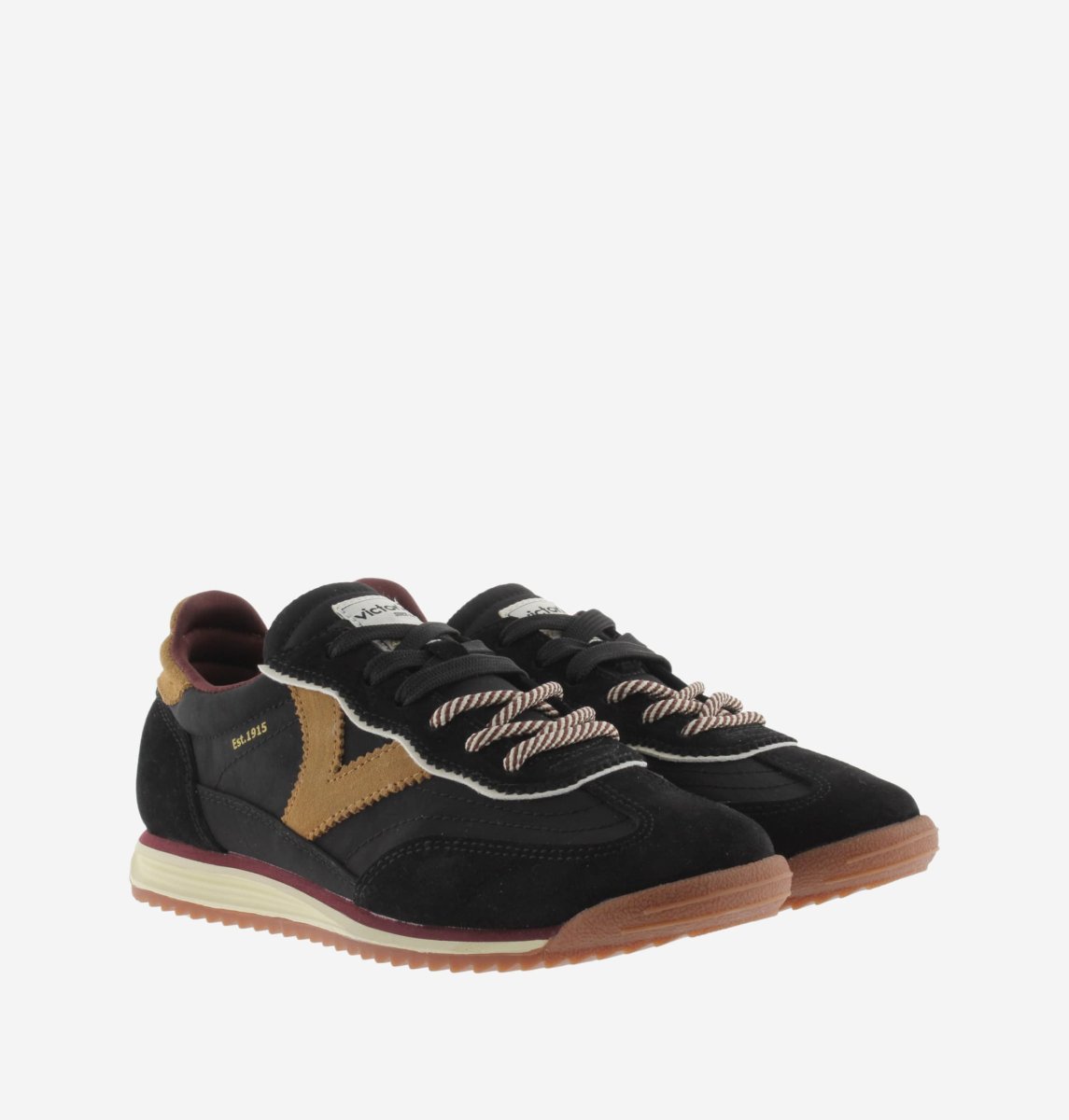 Deportiva Saturno Serraje y Nylon Negro Victoria - Imagen 6