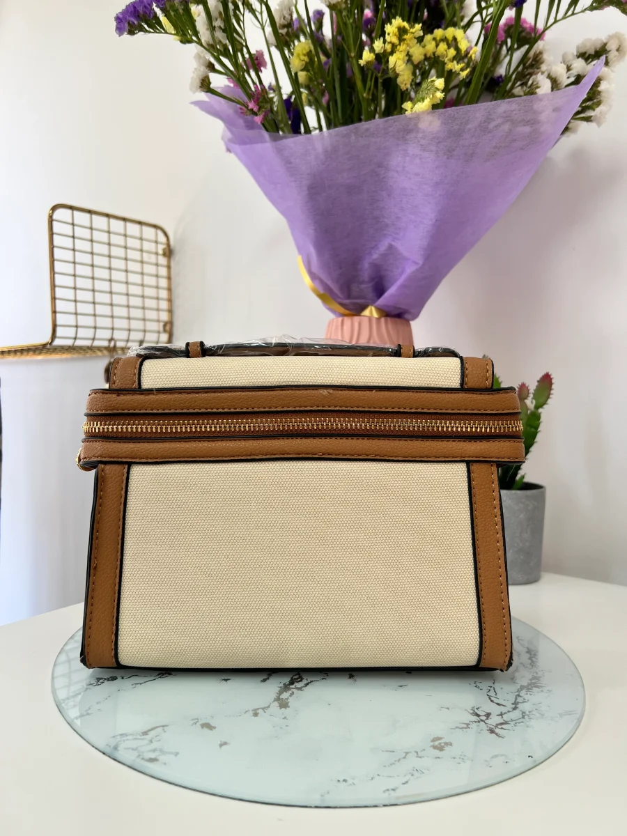 Bolso marrón y beige - Imagen 2