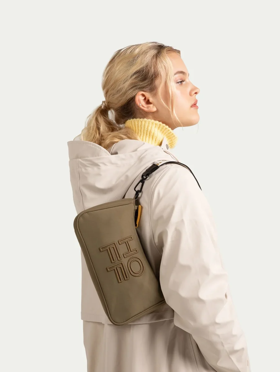 BAGUETTE NYLON SALON CAQUI - Imagen 3