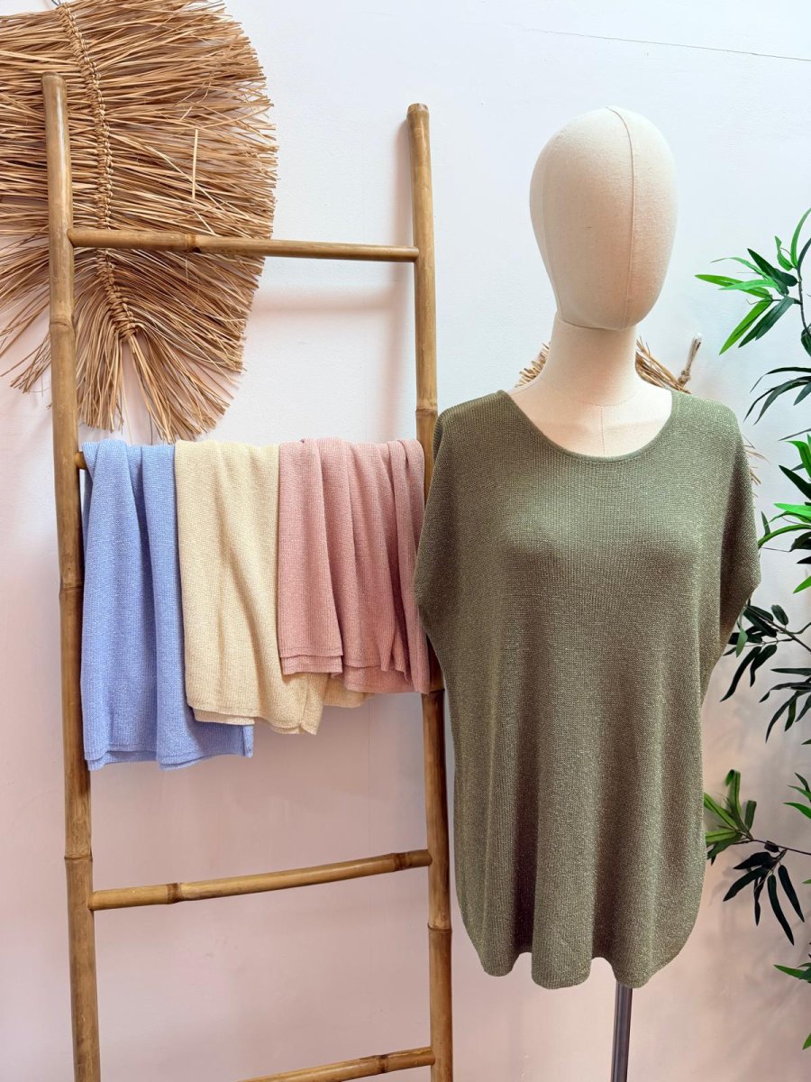 Blusa oversize brillo