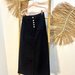 Falda wideleg botones
