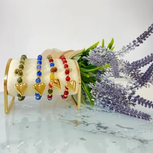 Pulsera corazón colorido