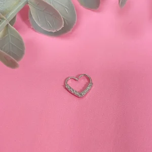 Piercing corazón circonitas