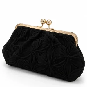 BOLSO MANO NEGRO FLORES