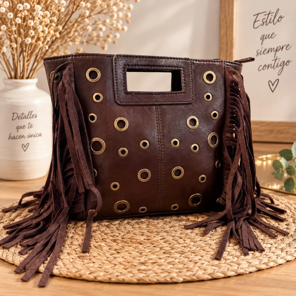 BOLSO FLECOS CON CIRCULOS - Imagen 4