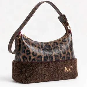 Bolso Bandolera Baguette Leopardo NC Efecto Potro Noco
