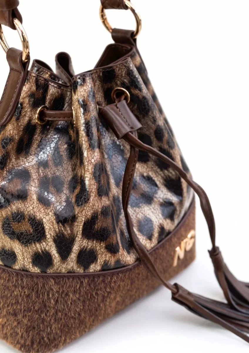 Bolso Bombonera Leopardo NC Efecto Potro Noco - Imagen 4