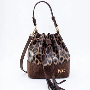 Bolso Bombonera Leopardo NC Efecto Potro Noco