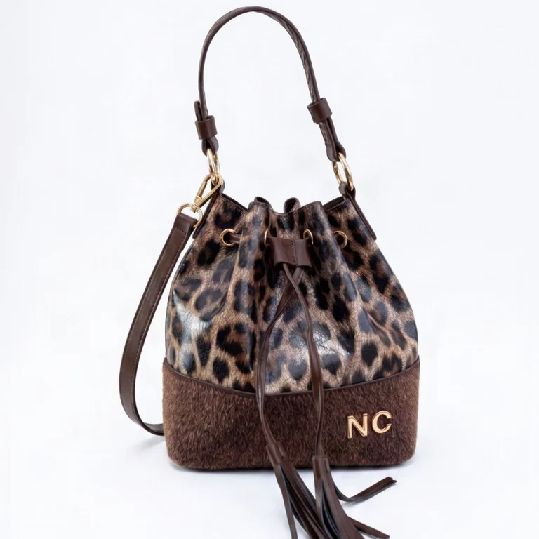Bolso Bombonera Leopardo NC Efecto Potro Noco - Imagen 2