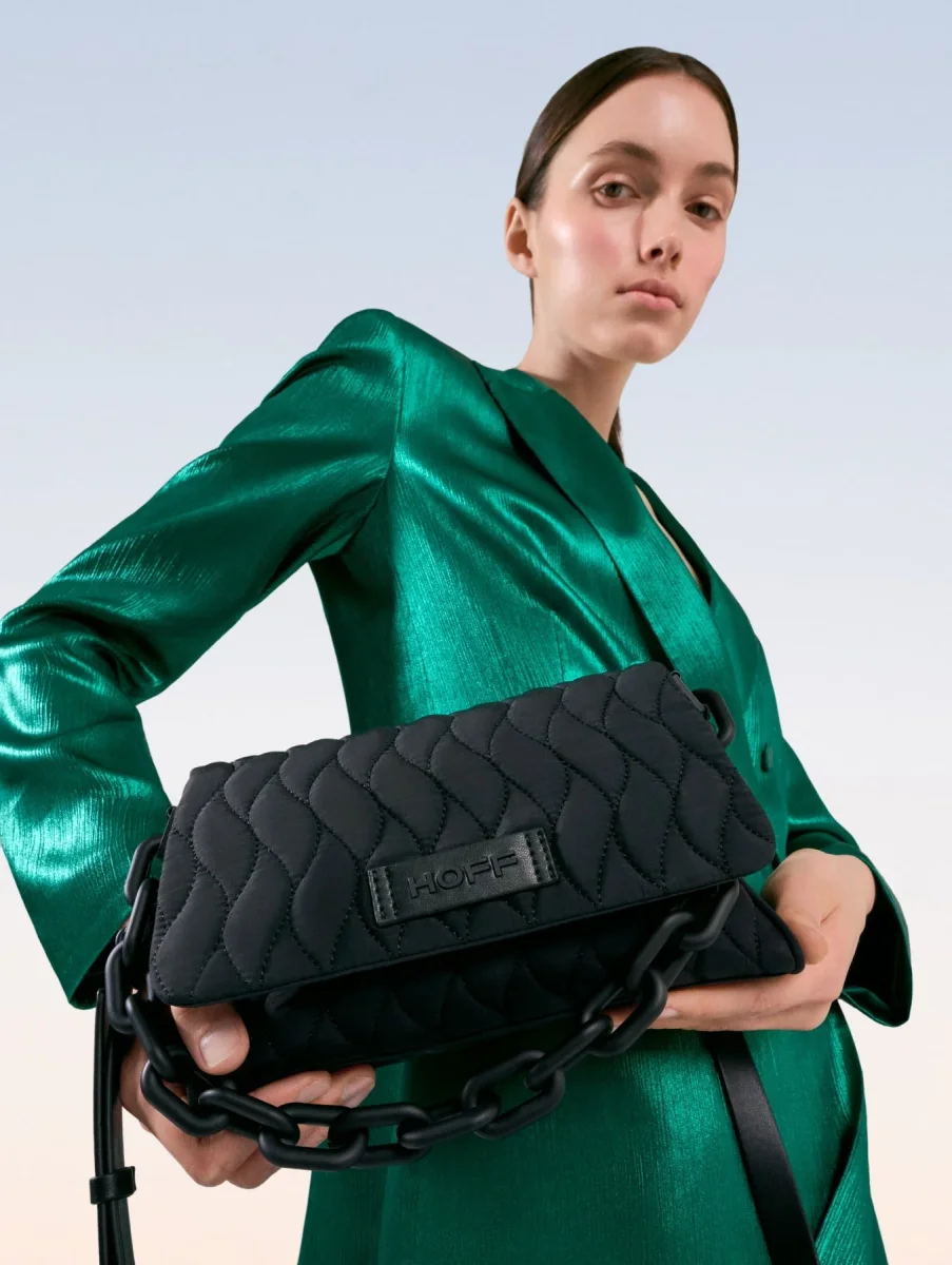BOLSO ACOLCHADO NYLON QUILT NEGRO - Imagen 4