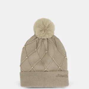 Gorro de punto Beige Anekke