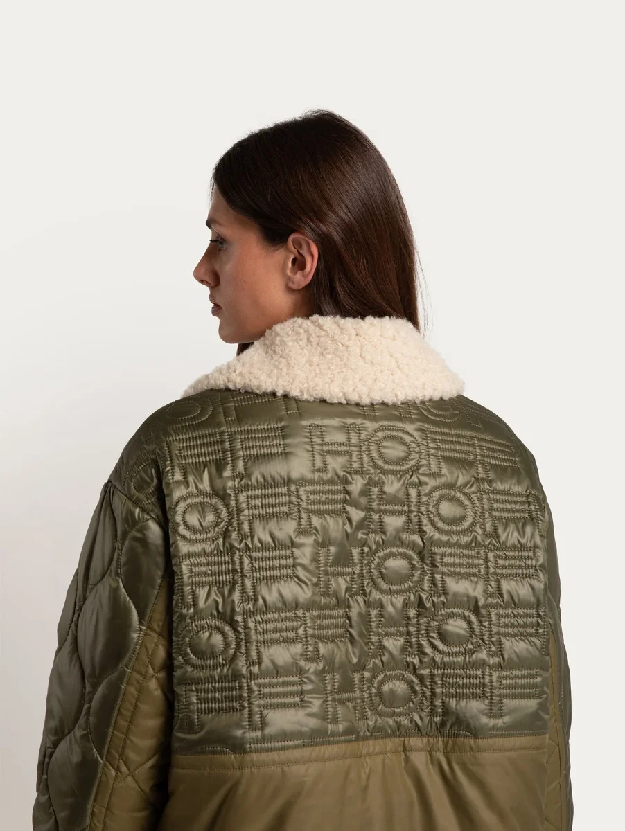 CHAQUETA ACOLCHADA CUELLO BORREGO JOHNNY CAQUI - Imagen 4