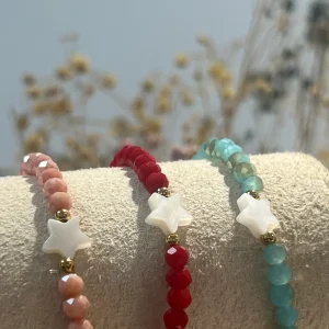 Pulsera elástica diseño nácar