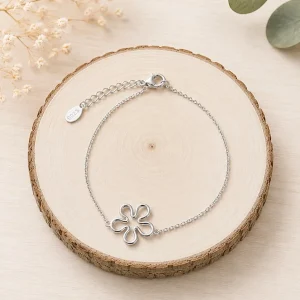 Pulsera silueta flor