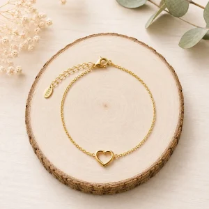 Pulsera silueta corazón
