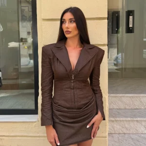 Vestido corsé chocolate