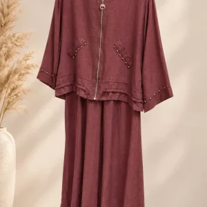 conjunto tachuelas burdeos