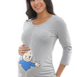 PLAYERA CON ESTAMPADO DE BEBÉ "BOY"