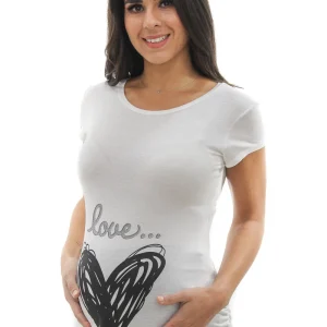PLAYERA LIGERA DE EMBARAZO ¨LOVELY¨