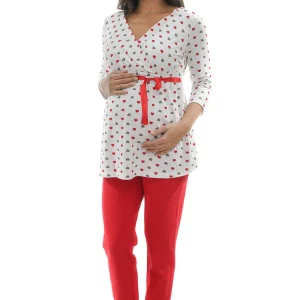 PIJAMA DE EMBARAZO Y LACTANCIA (2 PIEZAS) ¨AMORE¨