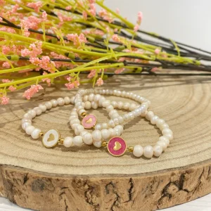 Pulsera perlas corazón