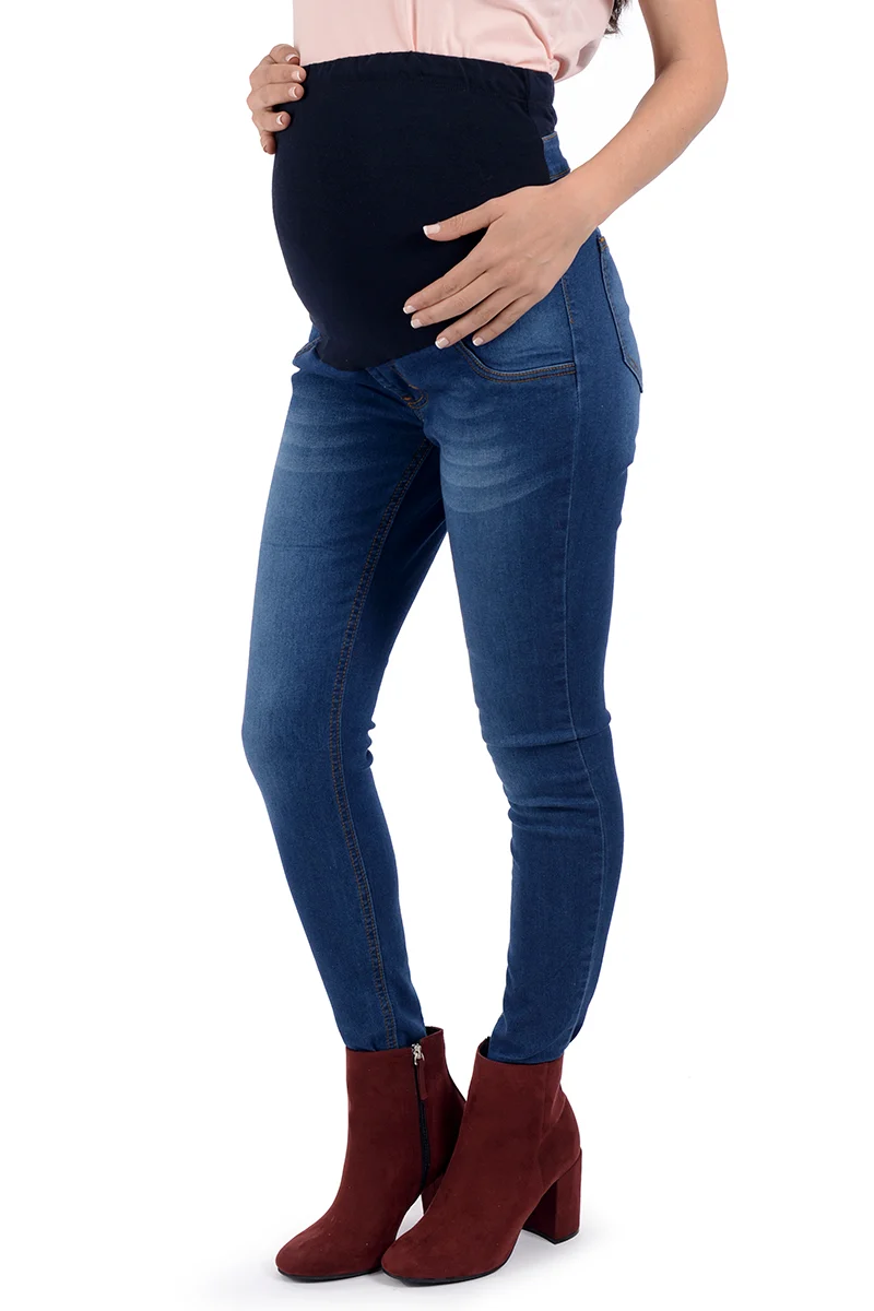 Jeans de embarazo MAMA MIA Maternity de mezclilla estilo entubado