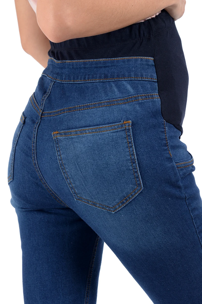 Jeans de embarazo MAMA MIA Maternity de mezclilla estilo entubado - Imagen 5