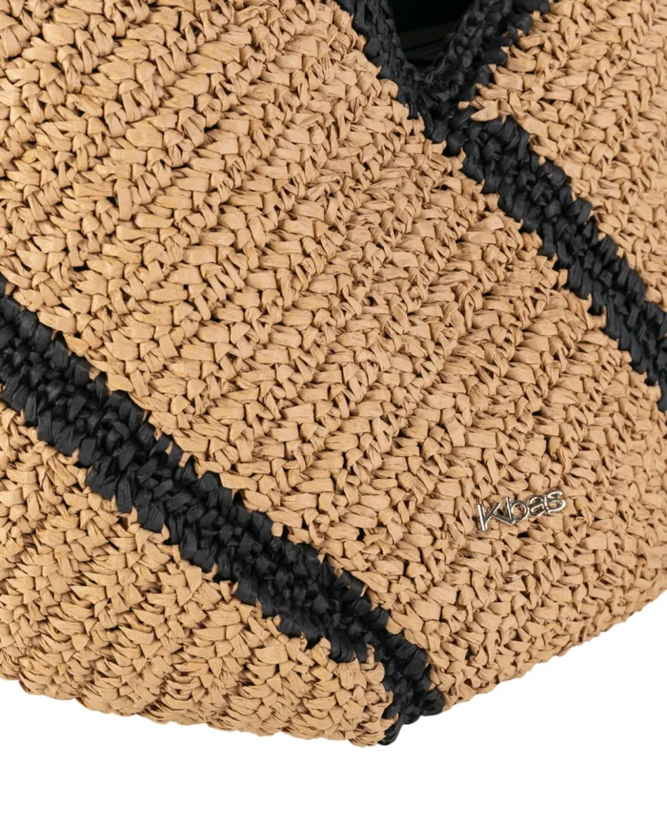 Tote Fibra Natural Kbas Linea Tostado - Imagen 4
