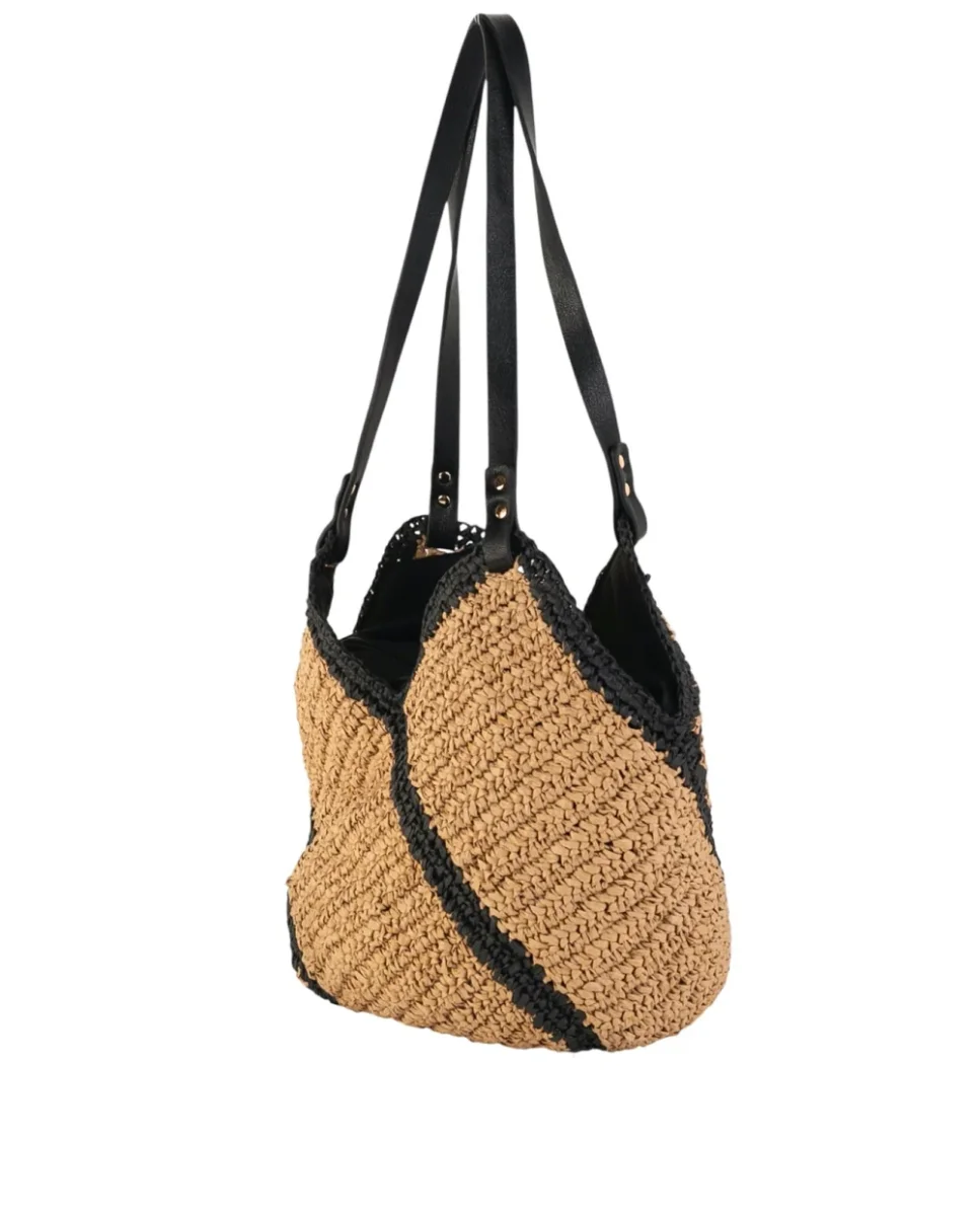 Tote Fibra Natural Kbas Linea Tostado - Imagen 3