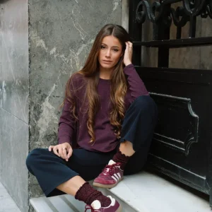 Calcetines ruly lurex burdeos