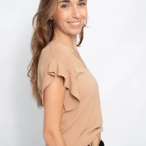Top punto AZAHAR camel
