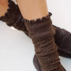 Calcetines ruly brillo choco