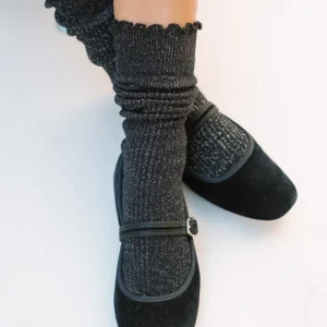 Calcetines ruly brillo negro