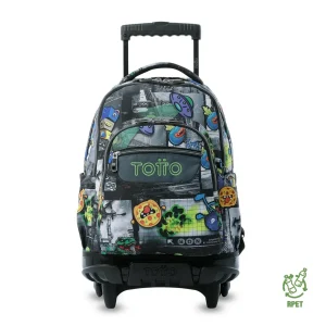 Mochila escolar con ruedas Totto Renglones - Rolly