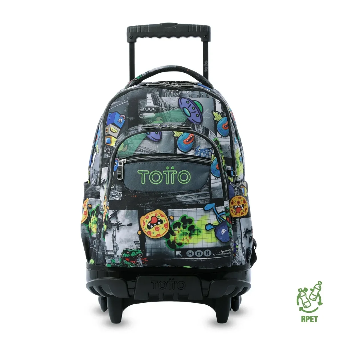 Mochila escolar con ruedas Totto Renglones - Rolly