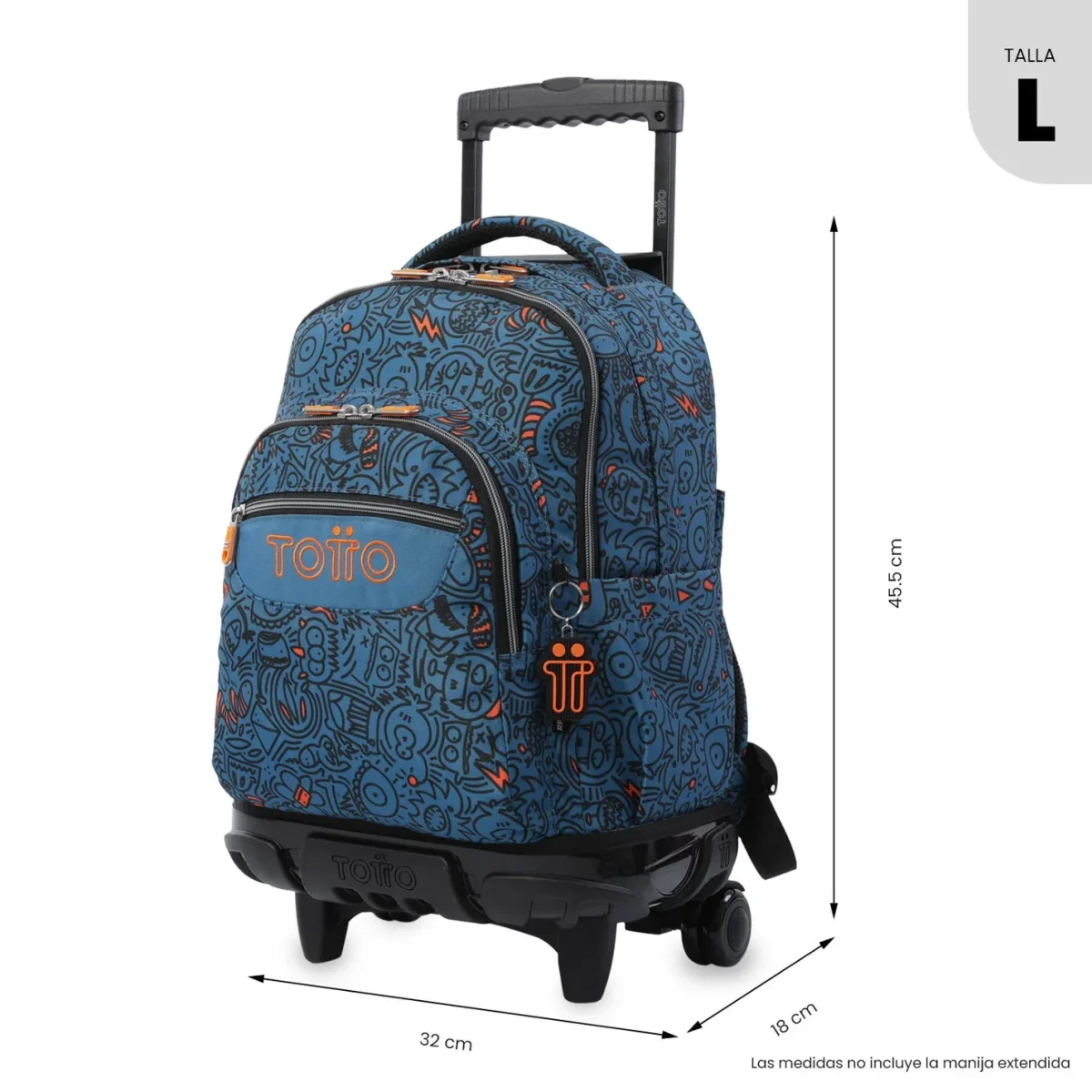 Mochila escolar con ruedas Totto Renglones - Grafer - Imagen 4