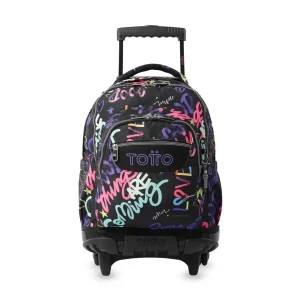 Mochila escolar con ruedas Totto Renglones - Letry