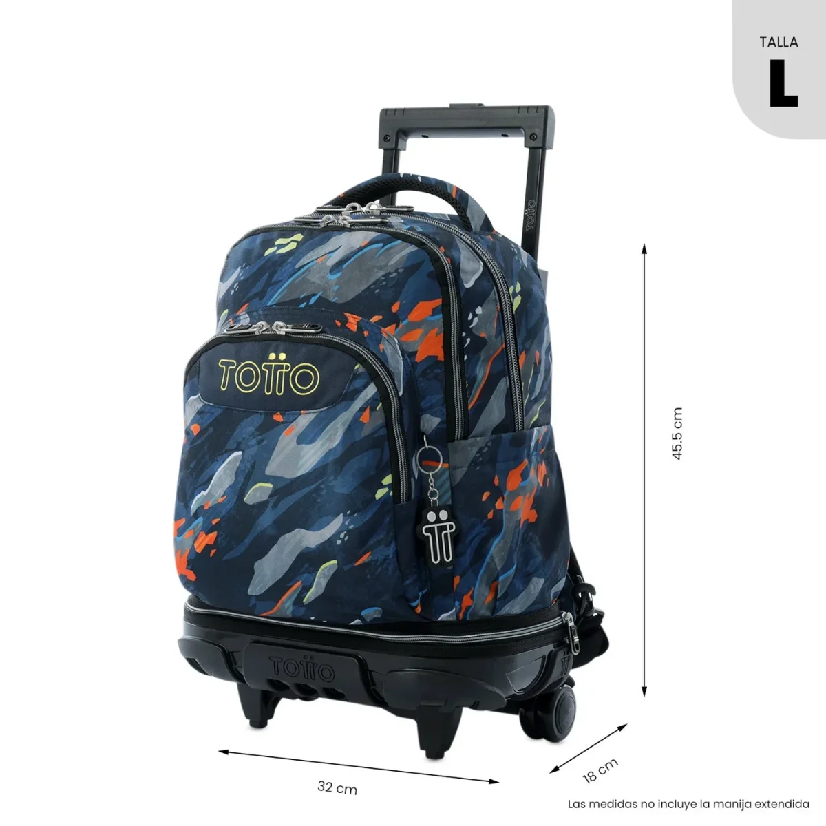 Mochila escolar ruedas desmontable Totto Tiza - Groove - Imagen 4