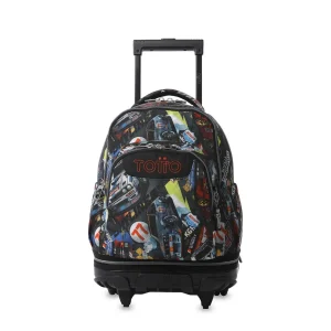 Mochila escolar ruedas desmontable Totto Tiza - Rally Red
